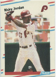 1988 Fleer Update Baseball Cards       110     Ricky Jordan XRC